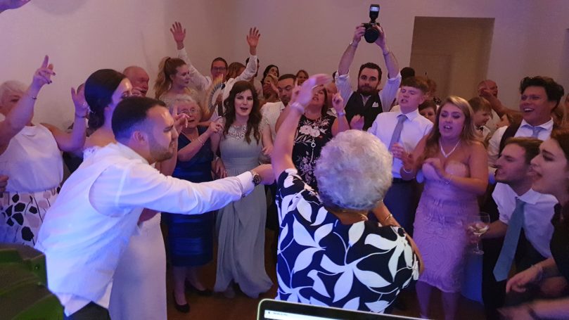 The wedding crowd having fun in Norfolk with DJ Gary Sulter