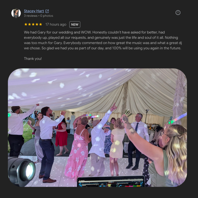 Norfolk wedding 5 star review